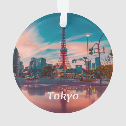 Tokyo Japan City Skytree Ornament (achterkant)