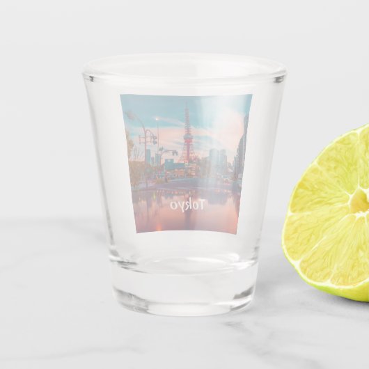 Tokyo Japan City Skytree Shot Glas (Achterkant)