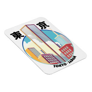 Tokyo Japan Cityscape logo Magneet