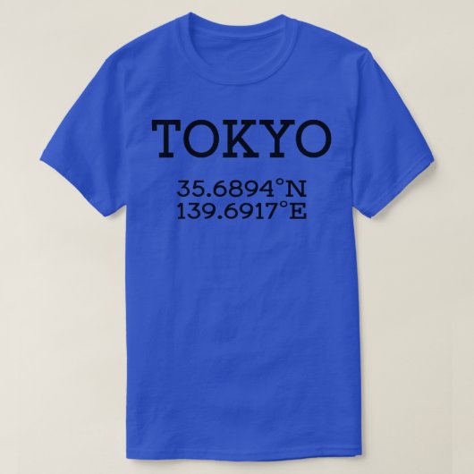 Tokyo Japan Coordinates, Tokyo T-shirt (Design voorkant)