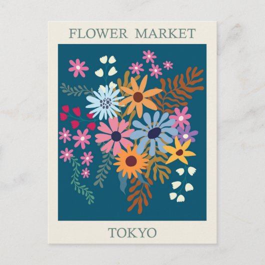  Tokyo Japan Flower Market Travel Briefkaart (Voorkant)