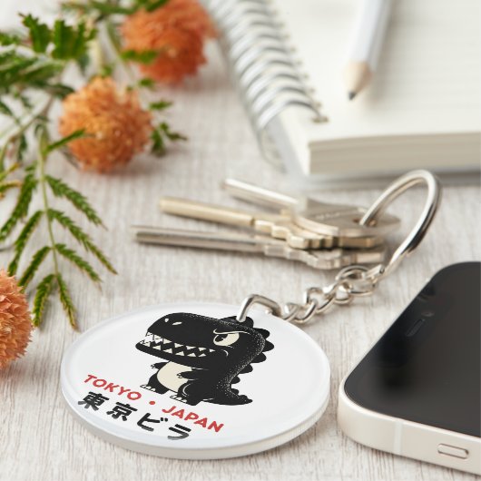 TOKYO JAPAN GODZILLA KEY CHAIN SLEUTELHANGER (Voorkant Rechts)