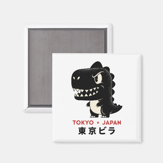TOKYO JAPAN GODZILLA MAGNET (Voorkant / Achterkant)