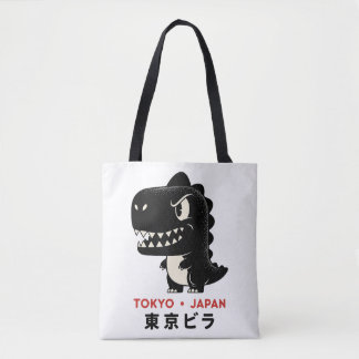 TOKYO JAPAN GODZILLA TOTE BAGS BAG