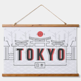 Tokyo Japan Hanging Tapestry Hangend Wandkleed