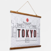 Tokyo Japan Hanging Tapestry Hangend Wandkleed (Gebogen)