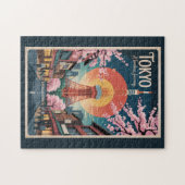 Tokyo Japan Illustration Travel Art Vintage Legpuzzel (Horizontaal)