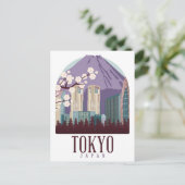 Tokyo Japan Japan Vintage Travel Briefkaart (Staand voorkant)