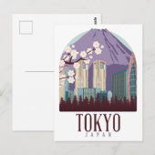 Tokyo Japan Japan Vintage Travel Briefkaart (Voorkant / Achterkant)