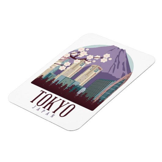 Tokyo Japan Japan Vintage Travel Magneet (Linkerzijde)