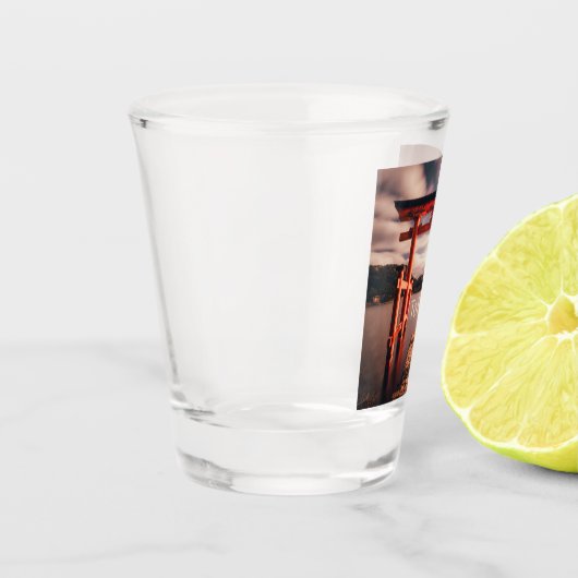 Tokyo Japan Lake Mountains Shot Glas (Links)