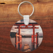 Tokyo Japan Lake Mountains Sleutelhanger (Voorkant)