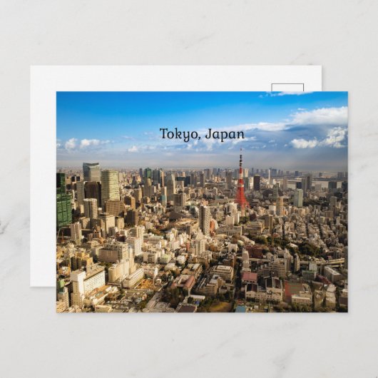 Tokyo, Japan luchtfoto uitzicht Briefkaart (Voorkant / Achterkant)