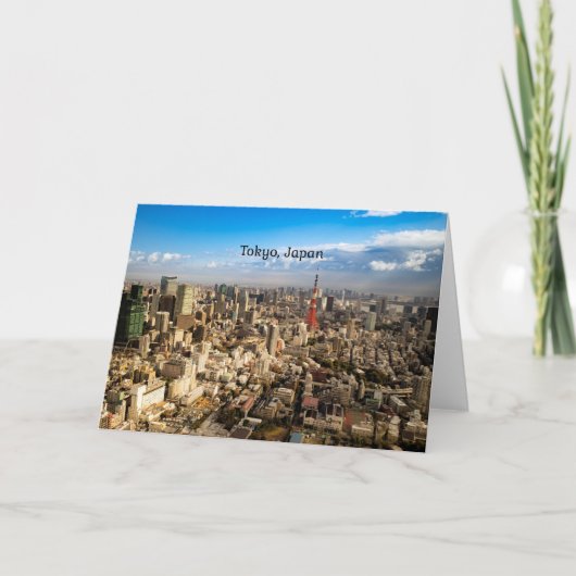 Tokyo, Japan luchtfoto uitzicht Kaart (Voorkant)