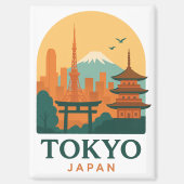 Tokyo Japan Magnet – Minimalist Travel Souvenir  (Voorkant)