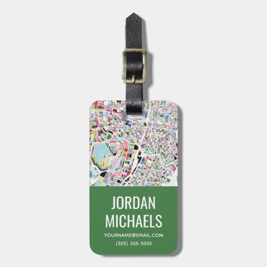 Tokyo Japan Map Bagagelabel (Voorkant verticaal)