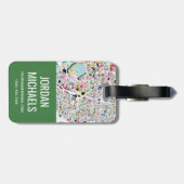 Tokyo Japan Map Bagagelabel (Achterkant horizontaal)