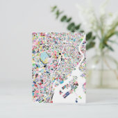 Tokyo Japan Map Briefkaart (Staand voorkant)