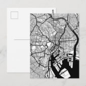 Tokyo Japan Map Briefkaart (Voorkant / Achterkant)