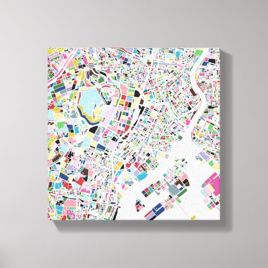 Tokyo Japan Map Canvas Afdruk (Voorkant)