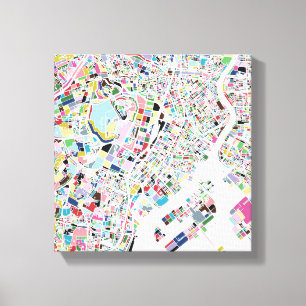 Tokyo Japan Map Canvas Afdruk