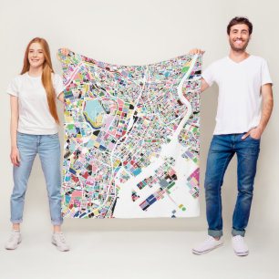 Tokyo Japan Map Fleece Deken