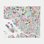 Tokyo Japan Map Fleece Deken (Voorkant (Horizontaal))
