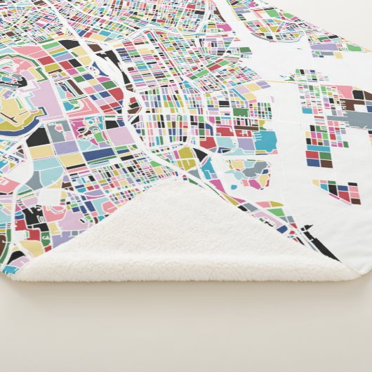 Tokyo Japan Map Sherpa Deken (3/4)