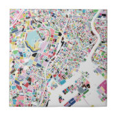 Tokyo Japan Map Tegeltje (Voorkant)