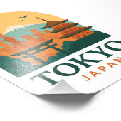 Tokyo Japan Minimalist Travel Souvenir Photo Print Foto Afdruk (Hoek)