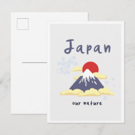 Tokyo Japan Mountain Vintage Travel Briefkaart