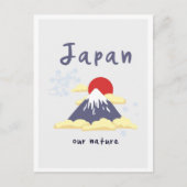 Tokyo Japan Mountain Vintage Travel Briefkaart (Voorkant)