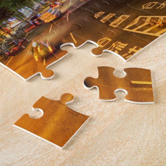 Tokyo Japan Night Time Lights Jigzaag Puzzle Legpuzzel (Zijkant)