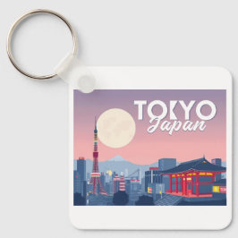 Tokyo Japan Pastel Travel Design Sleutelhanger