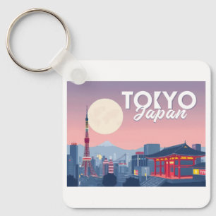 Tokyo Japan Pastel Travel Design Sleutelhanger