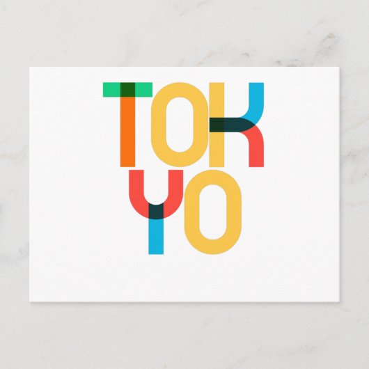 Tokyo Japan Pop Art Letters Briefkaart (Voorkant)