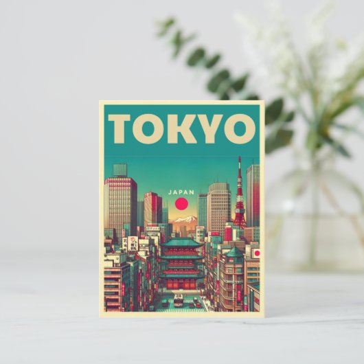 Tokyo Japan reizen  geschenken Briefkaart (Staand voorkant)