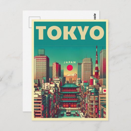 Tokyo Japan reizen  geschenken Briefkaart (Voorkant / Achterkant)