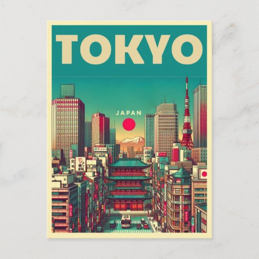 Tokyo Japan reizen  geschenken Briefkaart (Voorkant)