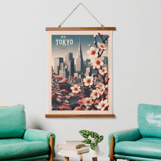 Tokyo Japan reizen geschenken Hangend Wandkleed (Woonkamer)