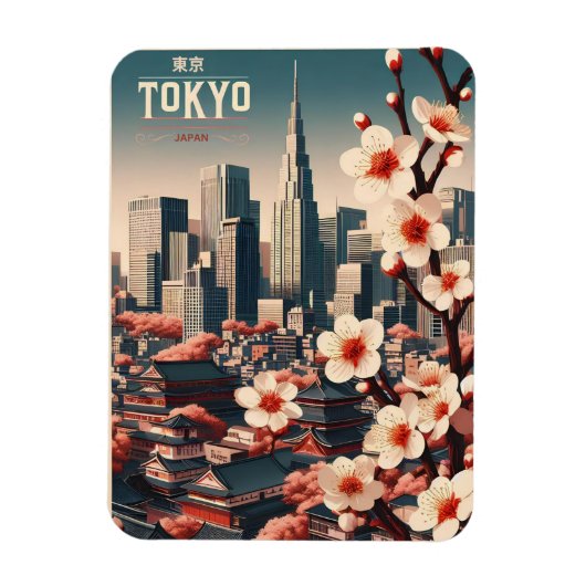 Tokyo Japan reizen geschenken Magneet (Verticaal)