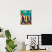 Tokyo Japan reizen geschenken Poster (Thuiskantoor)