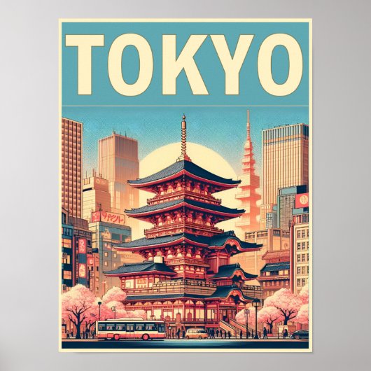 Tokyo Japan reizen  geschenken Poster (Voorkant)