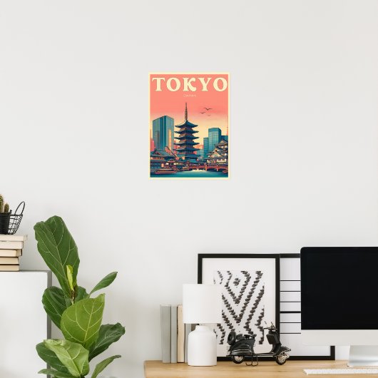 Tokyo Japan reizen  geschenken Poster (Thuiskantoor)