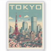 Tokyo Japan reizen  geschenken Sticker (Voorkant)