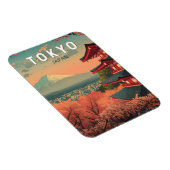 Tokyo Japan Reizen Kunst Vintage Magneet (Rechterzijde)