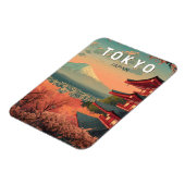 Tokyo Japan Reizen Kunst Vintage Magneet (Linkerzijde)