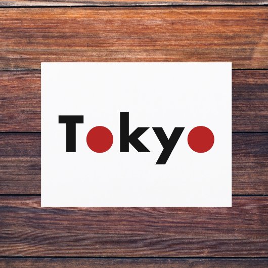 Tokyo Japan Rode Stippen Licht-kleur Briefkaart