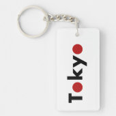 Tokyo Japan Rode Stippen Licht-kleur Sleutelhanger (Voorkant)