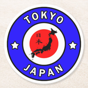 Tokyo Japan Ronde Kartonnen Onderzetter